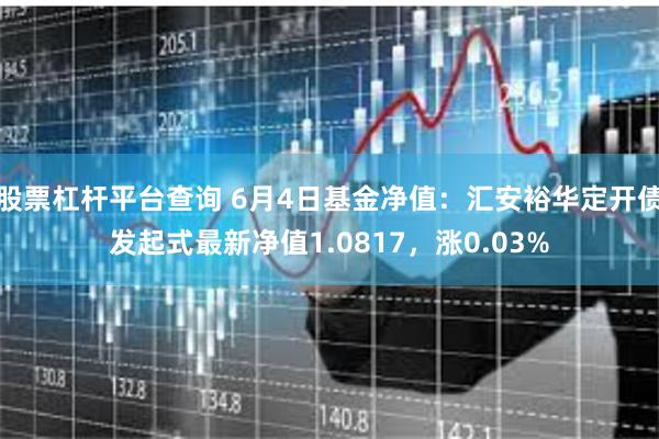 股票杠杆平台查询 6月4日基金净值：汇安裕华定开债发起式最新净值1.0817，涨0.03%