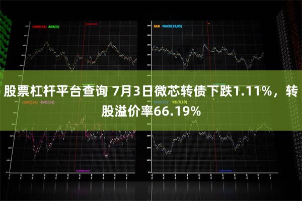 股票杠杆平台查询 7月3日微芯转债下跌1.11%，转股溢价率66.19%